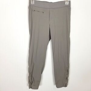 Athleta Women Trekkie Ankle Zip Athleisure Outdoor Hiking Pant Sz 8 Gray Pull On